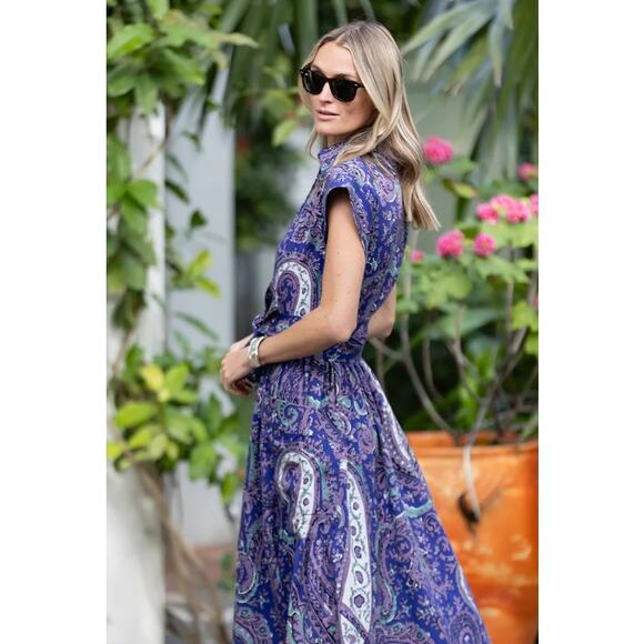 Julia Amory Betty Dress in Beach Paisley NWT Sz. L - Picture 3 of 11